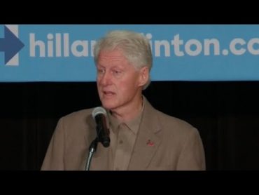 Heckler calls Bill Clinton a rapist