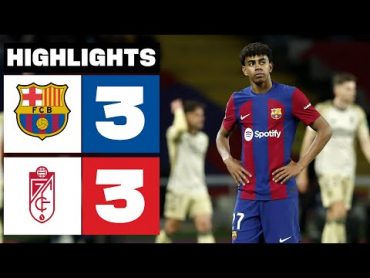 FC BARCELONA 3  3 GRANADA CF  RESUMEN LALIGA EA SPORTS