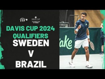 Davis Cup 2024 Qualifiers: Sweden v Brazil (Karl Friberg v Thiago Monteiro)