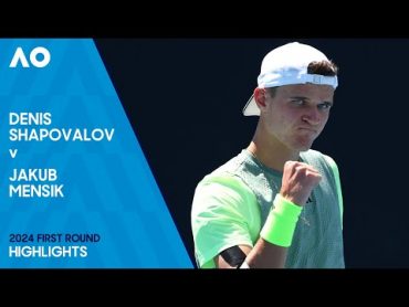 Denis Shapovalov v Jakub Mensik Highlights  Australian Open 2024 First Round