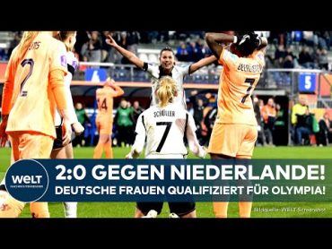 NATIONS LEAGUE: Deutsche Fußballerinnen besiegen Niederlande! DFBAuswahl für Olympia qualifiziert