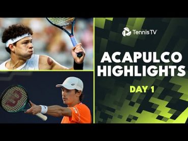 Shelton Takes On Evans; Fritz, De Minaur & More  Acapulco 2024 Day 1 Highlights