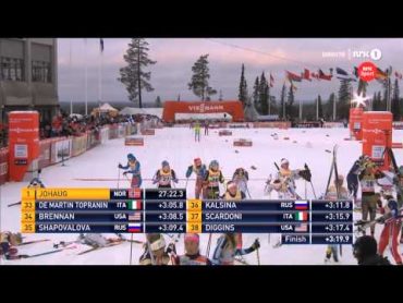 Heidi Weng går feil  Kuusamo 10 km jaktstart