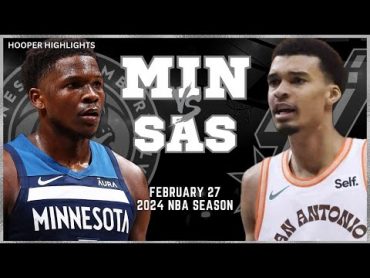 San Antonio Spurs vs Minnesota Timberwolves Full Game Highlights  Feb 27  2024 NBA Season