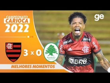 FLAMENGO 3 X 0 BOAVISTA  MELHORES MOMENTOS  3ª RODADA DO CAMPEONATO CARIOCA 2022  ge.globo