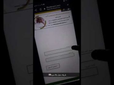 طريقة دخول بلاك بورد تبوك “p2”