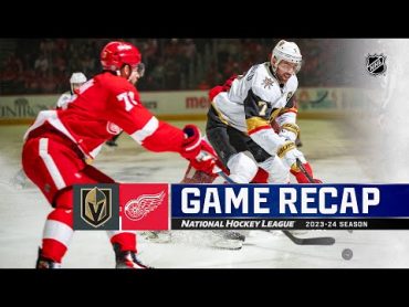 Golden Knights @ Red Wings 1/27  NHL Highlights 2024