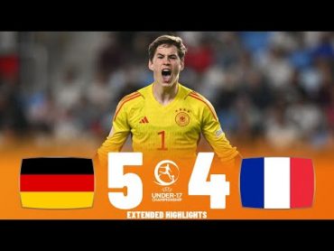 Germany vs France  Highlights & Penalty Shootout  U17 European Championship Final 02062023