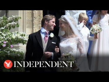 Thomas Kingston smiles lovingly at Lady Gabriella Windsor in resurfaced wedding video