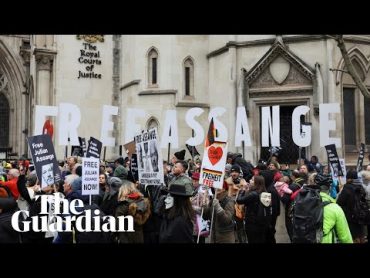 Julian Assange supporters protest outside extradition hearing in London