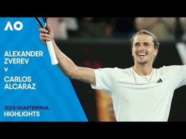 Alexander Zverev v Carlos Alcaraz Highlights  Australian Open 2024 Quarterfinal