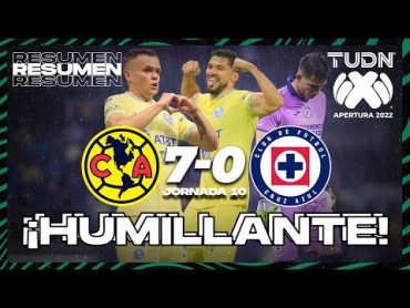 Resumen y goles  América 70 Cruz Azul  Liga Mx Apertura 22 J10  TUDN