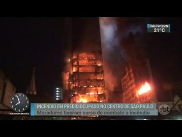 Polícia investiga incêndio no Edifício Prestes Maia no Centro de SP  SBT Brasil (22/11/18)