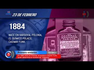 En 1884 nace en Polonia, el químico Casimir Funk, quien determina el nombre de “Vitamina”