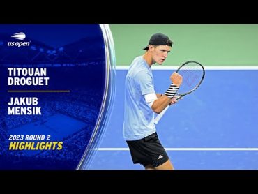 Titouan Droguet vs. Jakub Mensik Highlights  2023 US Open Round 2