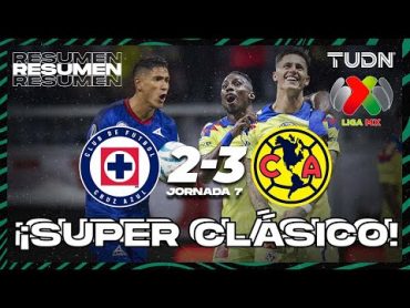 Resumen y goles  Cruz Azul 23 América  AP2023J7  Liga Mx  TUDN