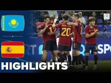 Spain vs Kazakhstan  Highlights  U21 Euro Qualification 17102023