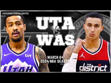 Utah Jazz vs Washington Wizards Full Game Highlights  Mar 4  2024 NBA Season