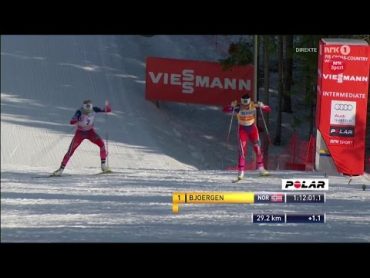 Oslo 2015: 30 km finish  Bjørgen, Johaug, Jacobsen