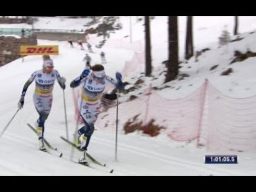 🇸🇪 Ebba Andersson og 🇸🇪 Frida Karlsson jakt på 🇳🇴 Therese Johaug  Holmenkollen tremila, 7 mars 2020