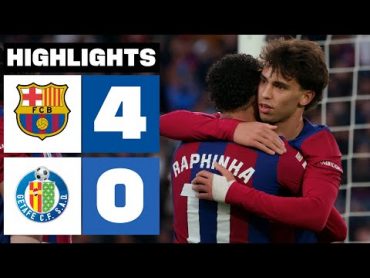 FC BARCELONA 4  0 GETAFE CF  RESUMEN LALIGA EA SPORTS