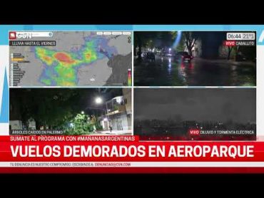 ALERTA NARANJA por FUERTES TORMENTAS: DEMORAS EN AEROPARQUE