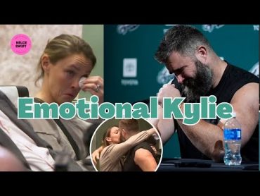 Jason Kelce HAILS his wife Kylie as he BURSTS into tears during retirement speech