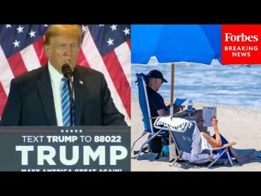 Trump Makes Fun Of Biden Going To The Beach In Super Tuesday Speech