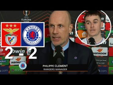 Philippe Clement Tom Lawrence Post Match Interview Benfica 2 vs 2 Rangers 07/03/2024