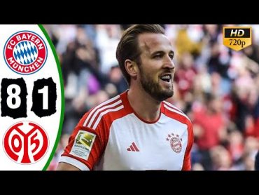 Bayern Munich vs Mainz 81 Highlights & All Goals 2024  Harry Kane Hattrick 🤯🔥