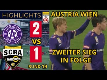 FK AUSTRIA WIEN 21 SCR ALTACH  HIGHLIGHTS  GOALS  19.RUND  BUNDESLIGA 2324