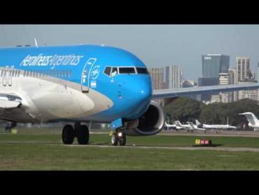 Aterrizajes y despegues Aeroparque en 4K