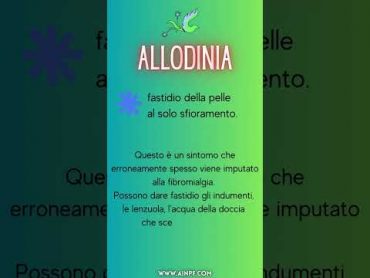 I SINTOMI SOMATICI della NPF  sintomiNPF Spilli bruciori dolorecronico allodinia iperalgesia