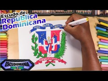 Cómo dibujar y pintar el escudo de República Dominicana