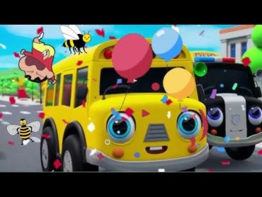 The Wheels on The Bus Song (Animal Version for toddlers)  kids Nursery Rhymes & Kids Songs