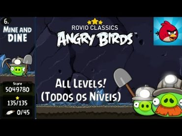 Rovio Classics: Angry Birds  Mine and Dine  All Levels! (Todos os Níveis)