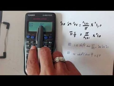 التحويل من القياس الستينى للدائرى والعكس بالآله الحاسبه  Converting from Degrees to Radians