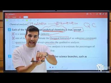 Chemistry  Senior Three  Chapter two (Analytical chemistry)  Lesson one  حل اسئلة المعاصر