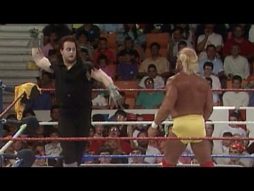 Hulk Hogan vs. The Undertaker for the first time: Hulkamania 6, July 29, 1991