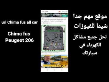 Chima visible Peugeot 206 شيمة الفيوزات والفزبلات لجميع السيارات من خلال هذا الموقع voiture 206