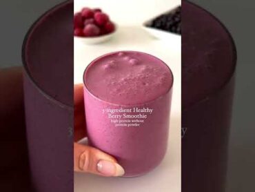 Healthy Highprotein Berry Smoothie😍 breakfast healthybreakfast smoothie smoothierecipes