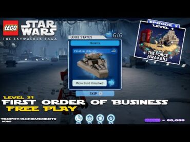 Lego Star Wars The Skywalker Saga: Lvl 31 First Order of Business FREE PLAY  HTG