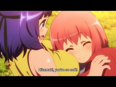 Hanabata hugs Hitamuki — Futoku no Guild Episode 5