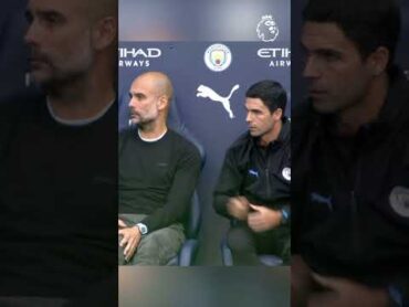 Pep & Arteta celebrate Man City goal vs Spurs