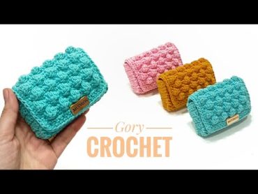 محفظه كروشيه من بواقي الخيوط crochet wallet