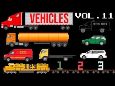 Vehicles Collection Volume 11  Street Vehicles, ABC Song, 123 Song  The Kids&39; Picture Show