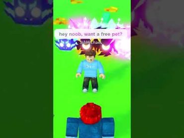 When You Give A Noob A FREE DARK MATTER GALAXY FOX 🤣 (Roblox Pet Simulator X)