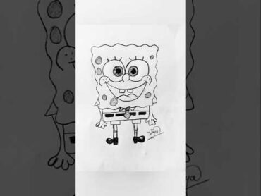 How to draw SpongeBob SquarePants spongebobsquarepants drawing trending shortsviral viralahorts