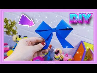 طريقة عمل فيونكه من الورق  او الفوم بطريقه بسيطه جداً وسهله  Easy Paper Bow 🎀