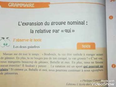 فرنسية أولى متوسط صفحة 63/62 من الكتاب المدرسي français 1am 62, la    proposition relative par " qui